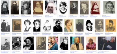 All women with an image in Image grid view (cropped)